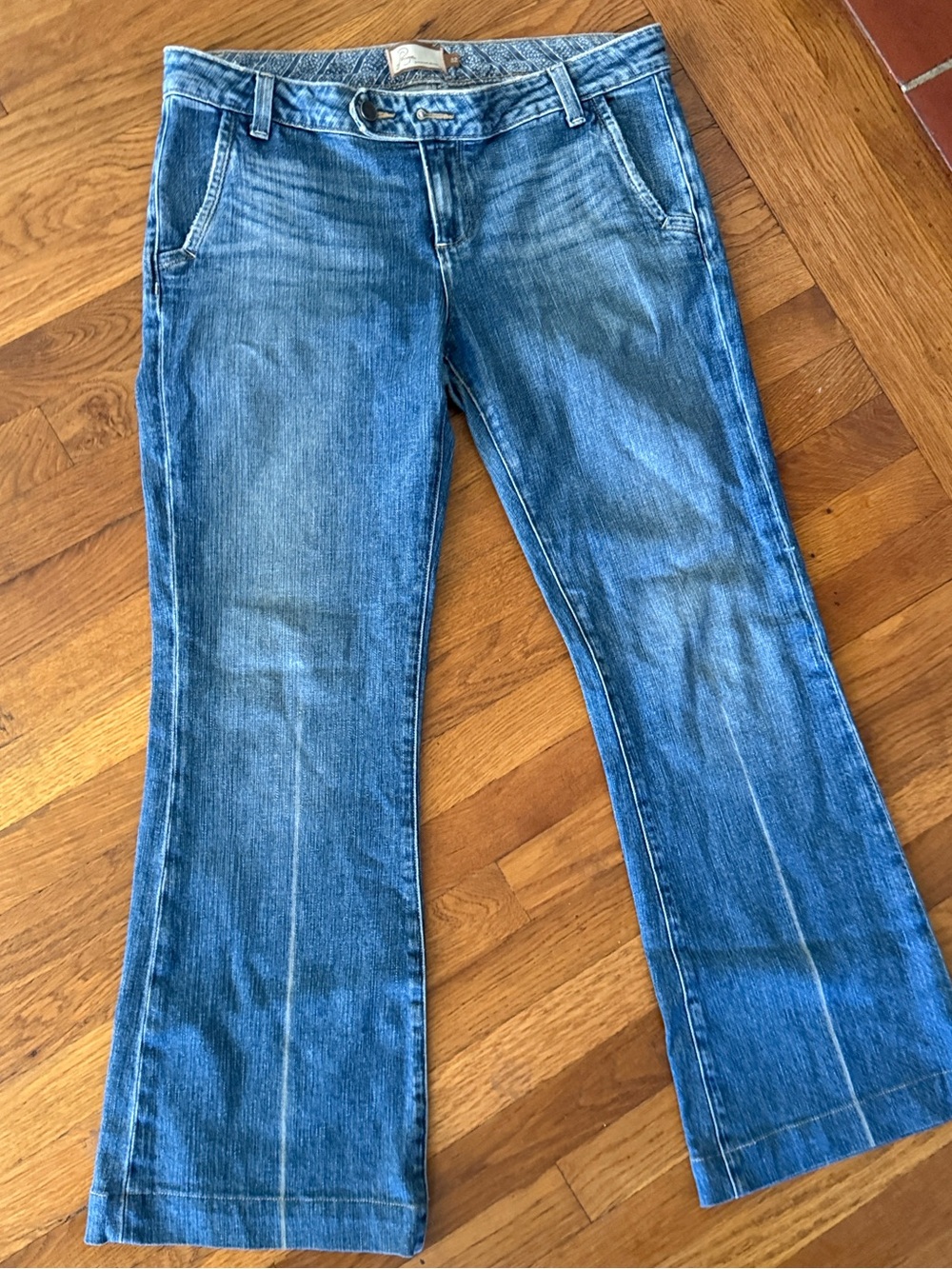 Y2K Paige Premium Denim Low Rise Bootcut Jeans Size 32 Vintage 2000s Wash